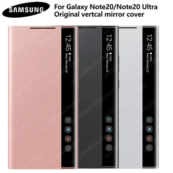 Oriģināls Samsung Spogulis Skaidrs, S-Skats Vāciņa Telefonu Gadījumā Samsung Galaxy Note20, Ņemiet vērā, 20 Note20 Ultra 5G Saprātīga Flip Case