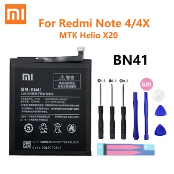 Oriģināls Xiaomi Redmi 4. Piezīme Note4X Tālruņa Akumulatora BN41 4100mAh Par Xiao mi Hongmi Note4 / Redmi Piezīme 4X MTK Helio X20