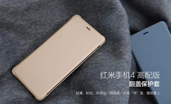 Oriģināls Xiaomi Redmi 4 pro somiņa modināšanas Flip Case 4 Ministru Ādas Segumu Xiaomi mi Redmi 4pro 3GB 32GB tālrunis 5.0