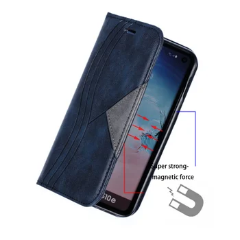 Oriģinālā Retro Flip Magnētisko Statīvu Maks Vāciņš Samsung Galaxy S10 S8 S9 Plus Lite WO Piezīme 10 9 8 Plus Pro Gadījumā Coque