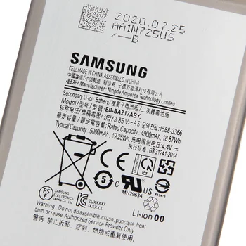 Oriģinālā Rezerves Samsung Akumulators Samsung Galaxy A21s EB-BA217ABY Patiesu Tālruņa Akumulatora 5000mAh
