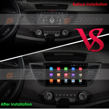 Ossuret 10.1 Android 10 Automašīnas radio, GPS Navigācija, Honda CRV 2012-Multivides DVR SWC FM CAM-JO BT USB DAB DTV OBD PC WIFI
