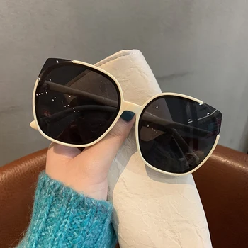 Oulylan Jaunas Tendences Lielgabarīta Cat Eye Saulesbrilles Sievietēm, Vīriešiem Vintage Krāsu Toņos Briļļu Luksusa Dizaineru, Saules Brilles UV400