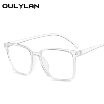 Oulylan Pārredzamu Briļļu Rāmji Sieviešu Vintage Optisko Rāmis Viltus Brilles Melnas Brilles