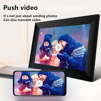 P100 WiFi 10.1 Collu Digital Picture Frame 1280x800 IPS skārienjutīgais Ekrāns, 16GB Smart Foto Rāmis APP Kontroles w/Noņemams Turētājs