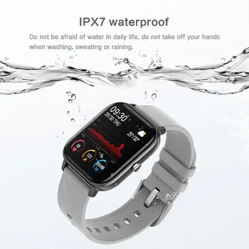 P8 Smart Skatīties Vīrieši Sievietes IP67 Waterproof Fitnesa Tracker Sporta Sirds ritma Monitors ar skārienekrānu Smartwatch Par Amazfit Android vai IOS