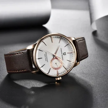 PAGANI DIZAINA Vīriešu Pulksteņi luksusa kvarca skatīties vīriešu Biznesa ādas rokas pulkstenis vīriešu pulkstenis ūdensizturīgs relogio masculino 2019