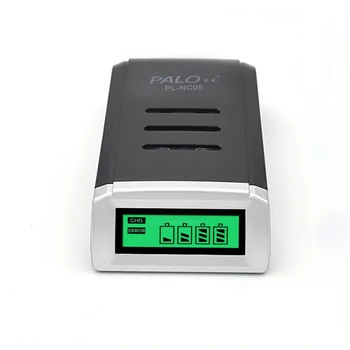 PALO C903W C905W 4 Slots, LCD Displejs Smart Saprātīga Akumulatora Lādētājs AA / AAA NiCd, NiMh Uzlādējamās Baterijas, ES Plug