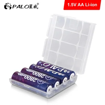 PALO oriģināls 2800mWh 1,5 V AA Litija-jonu akumulators AA 1,5 V litija li-ion baterijas Bateria akumulatori kameras rotaļlietas