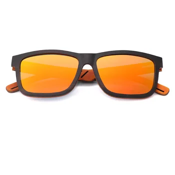 PAR NORĪT Dižskābarža Koka Vīriešiem, Polarizēts Saulesbrilles ir no Koka, Saules Brilles Sievietēm, Zils Zaļš Objektīvs Roku Modes Zīmola Atdzist UV400