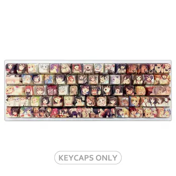 PBT 108 atslēgas Ahegao keycaps Japāņu Anime XDA Dāvanu kaste womier K66\ducky viens 2 sf Attiecas uz Ķiršu Slēdzi, Mehānisku Tastatūru