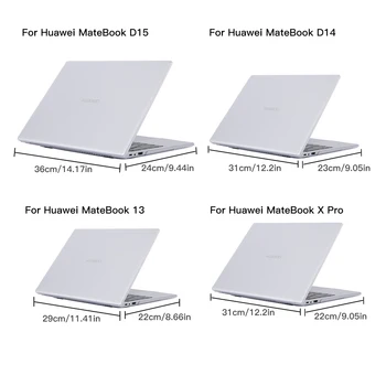 PC Klēpjdators Gadījumā Huawei Matebook D14 D15 13 X Pro Skaidrs, Matēts Gadījumā Siltuma Izkliedi Aizsardzības Apvalks, Lai Huawei Klēpjdatoru Būtiska