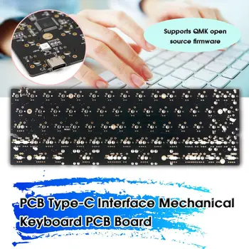 PCB Kuģa 60% Izkārtojumu PCB Tipa C Interfeisu Pasūtījuma Mehāniskā Tastatūra PCB Kuģa DIY Cherry Mx Switch Spēļu Klaviatūras Piederumi