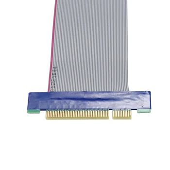 PCI Express PCI-E 8X pret 16X Slots Stāvvadu Kartes Flex Elastīga pagarinātāja Vads