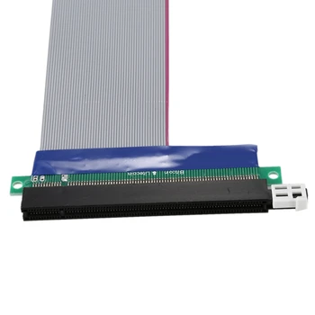 PCI Express PCI-E 8X pret 16X Slots Stāvvadu Kartes Flex Elastīga pagarinātāja Vads