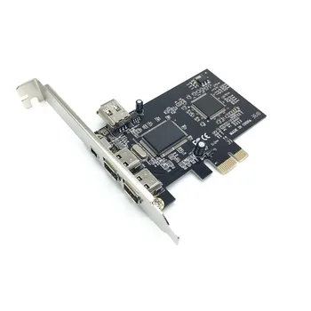PCIe Combo 4 Porti (3+1) 1394A 1x 4 Pin 3x 6 Pin Kontrolieris Kartes Paplašinājums Adapteri PCI Express IEEE 1394, lai Firewire Desktop
