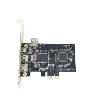 PCIe Combo 4 Porti (3+1) 1394A 1x 4 Pin 3x 6 Pin Kontrolieris Kartes Paplašinājums Adapteri PCI Express IEEE 1394, lai Firewire Desktop