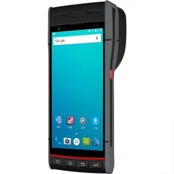 PDA Printeri Android 8.1 Svītrkodu Skeneri Izturīgs 1D 2D QR lasītājs, NFC 4G rokas, wifi, bluetooth android pda ar printeri