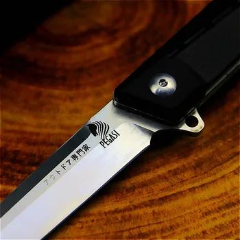 PEGASI Japāna medības D2 60HRC ātri atvērt G10 saliekamais nazis ebony saliekamais nazis āra spogulis gaismas taktiskais nazis