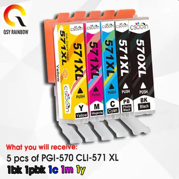 PGI-570XL CLI-571XL PAR Pixma TS 5055 9055 5050 5051 5052 5053 Printeri tintes kasetne pgi570 cli571 pgi-570 pilna uzpilde tintes