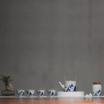 PINNY 240ML Retro Vintage Kalniem, Tējkannas, Keramikas Portatīvo Tējas Katlā Ķīniešu Kung Fu Tēja Pakalpojumu Pigmentēta Drinkware
