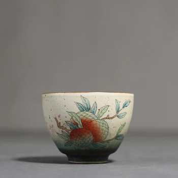 PINNY 90ML Roku Apgleznoti Augļu Tējas Tase Ķīniešu Kung Fu Porcelāna Teacups Pigmentēta Videi Draudzīgu Drinkware