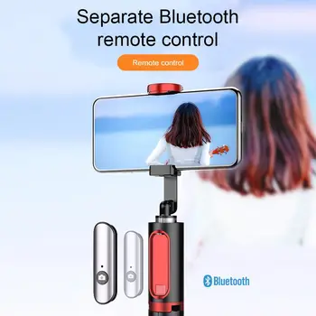 PINZHENG 3 In 1 Selfie Stick Bluetooth IPhone, Huawei Xiaomi Selfie Nūju Statīvs Monopod Universālā Pagarināt Salokāms Statīvs