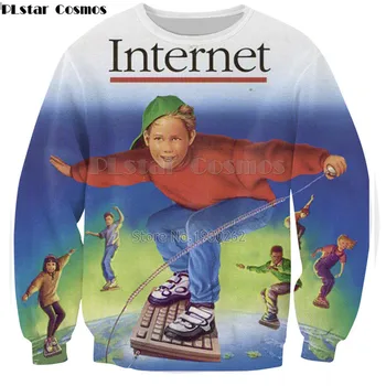 PLstar Cosmos sporta krekls jaunu stilu modes hoodies harajuku Interneta Crewneck sporta Krekls ar garām piedurknēm topi crewneck