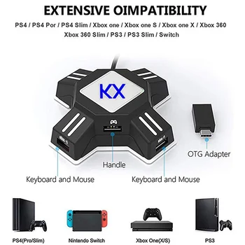 PS4 vai Xbox Viens Klaviatūras Peles Adapteri Gamepad Kontrolieris Pārveidotājs PS4 PS3 Xbox Viens Nintendo Slēdzis FPS Spēļu Piederumi