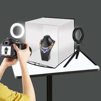PULUZ 30*30cm Portatīvo Softbox Light Box Studijā, LED Apgaismojums Kaste Foto gaismas kārbas ar 6 Krāsas Backdrops Galda Fotogrāfija