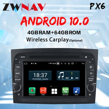 PX6 IPS Par FIAT DOBLO 2016 2017 2018 4G+64G Android 10.0 Auto DVD Stereo Multivides Vadītājs vienība, auto Radio, GPS Navi, BT Audio stereo
