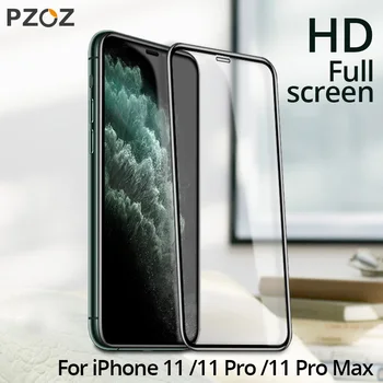 PZOZ Rūdīts Stikls iPhone 11 Pro X XS Max XR Plus Tālruņa Ekrāna Aizsargs, Filmas iPhone11 Pro 5.8,6.1,6.5 Pilnībā Segtu Stikla
