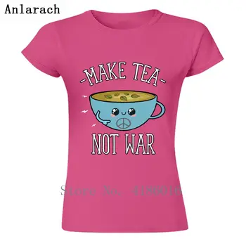 Padarīt Tēja Nav Kara Krekls Gudrs Tējas Tase Pacifists Dāvanu Sieviešu T Krekls, Ērti Standarta O Kakla Mīksti Kokvilnas Pasūtījuma Streetwear