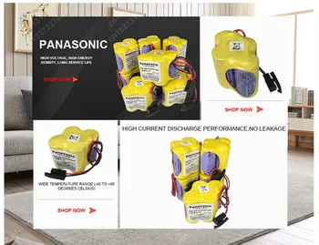 Panasonic Oriģinālo 10pcs/daudz BR-2/3AGCT4A 6v akumulatora PLC BR-2/3AGCT4A litija-jonu baterijas Melnās jostas āķis ar kontaktdakšu