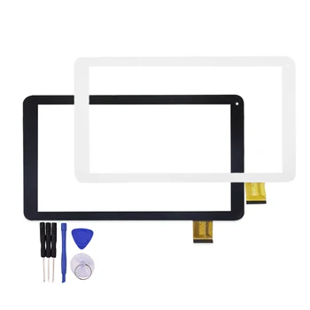 Par 10.1 collu ARCHOS 101E neona HXD-1072 Ar aicinājumu caurumu Tablet PC Digitizer Touch Screen Stikla Panelis Sensoru Rezerves daļas