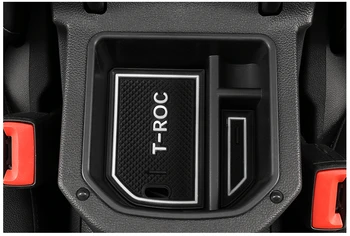 Par 2018 2019 VW T-ROC TROC Elkoņbalsti Centrs Uzglabāšanas Kaste, Konteiners Cimdu Organizators Lietu vāku