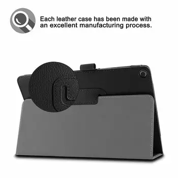 Par Asus Zenpad 10 Litchi Graudu PU Leather Flip Case Cover for Asus Zenpad 10 Z500M Z500 P027 tablete gadījumā pamatbrīvību Aizsardzības stiklu