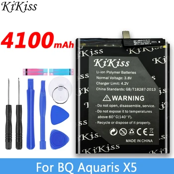 Par BQ Aquaris X5 4100mAh Augstas Kapacitātes Akumulatoru BQ Aquaris X5 Mobilo Telefonu Li-jonu Polimēru Akumulatora
