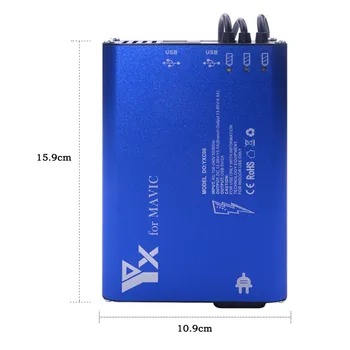 Par DJI Mavic Pro Akumulatora Lādētājs 5 in1 Multi Akumulatora Uzlādes Viedo Centrmezglu, Akumulatoru Lādētājs Ar 5V 2A USB Ārpus ES UK Plug MUMS
