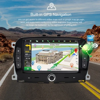 Par Fiat 500 2016 2017 2018 2019 7 Collu 2 Din Android 9.1 Auto Multimedia Player, WIFI, GPS Navigācijas Auto Stereo Galvas Vienības