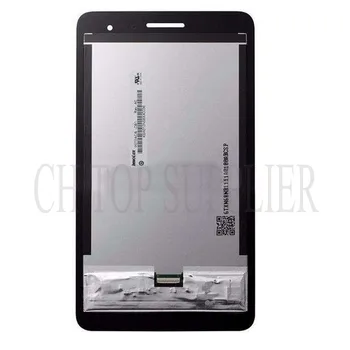 Par Huawei Honor Spēlēt Mediapad T1-701 T1 701W T1-701W Touch Screen Digitizer Stikla Sensors + rāmis LCD Displeja Paneļa Montāža