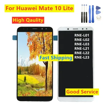 Par Huawei Mate 10 Lite LCD Displejs, Touch Screen Digitizer Montāža Huawei G10 G10 Plus Pantalla RNE-L01 L02 L03 L21 L22 L 23