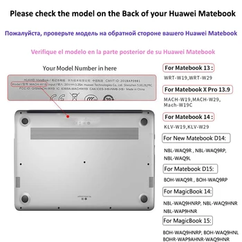 Par Huawei Matebook D14 D15 2020. gadam NBL-WAQ9R PVC Pilnībā Aizstāt Apvalka Mate 13 14 X Pro Godu Magicbook 14 15 Portatīvo datoru Piederumi