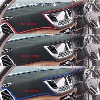 Par Hyundai Solaris Akcentu 2011 2012 2013 2016 2017 RB Anti-Slīdēšanas Paklājiņš Paneļa Vāciņu Pad Saulessargs Dashmat Piederumi