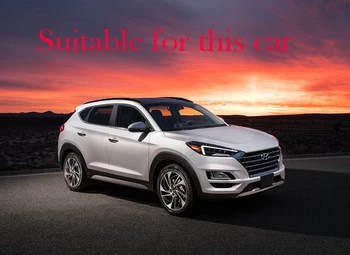 Par Hyundai Tucson 2019 2020 Auto Piederumi ABS Chrome Aizmugurējais Atstarotājs Gaismas Miglas Luktura Vāciņš Melns, slīpā mala Rāmja Stils Rotāt