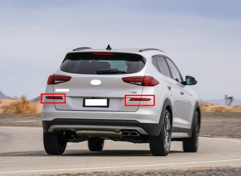 Par Hyundai Tucson 2019 2020 Auto Piederumi ABS Chrome Aizmugurējais Atstarotājs Gaismas Miglas Luktura Vāciņš Melns, slīpā mala Rāmja Stils Rotāt