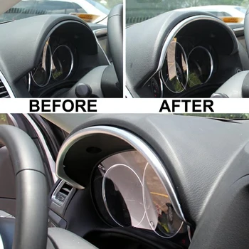 Par Mazda CX-5 CX5 KE 2012 2013 2016 Chrome Instrumentu Paneļa Platums Paneļa Vāku Apdares Lentes Apdares Auto Stils