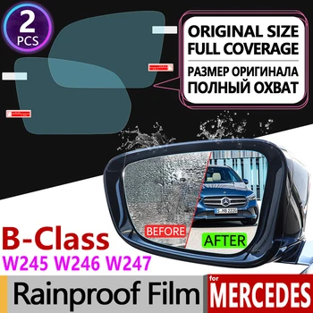 Par Mercedes Benz B-Class W245 W246 W247 Pilnībā Segtu Anti Miglas Filmu Atpakaļskata Spogulī, Aksesuāri B-Klasse B160 B180 B200 2016 2018