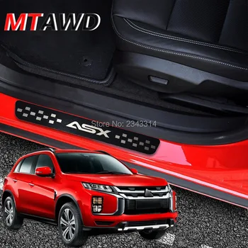Par Mitsubishi ASX 2013-2018 2019 2020 Piederumi Nerūsējošā tērauda Durvis, Palodzes Pretnodiluma Kick Plate Aizsargi Apdares Aizsargs Segtu Auto Stils