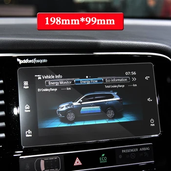 Par Mitsubishi Outlander 2013-Pašreizējā GPS Navigācijas Ekrāna Stikla aizsargplēvi Paneļa Displeju Aizsardzības Plēves